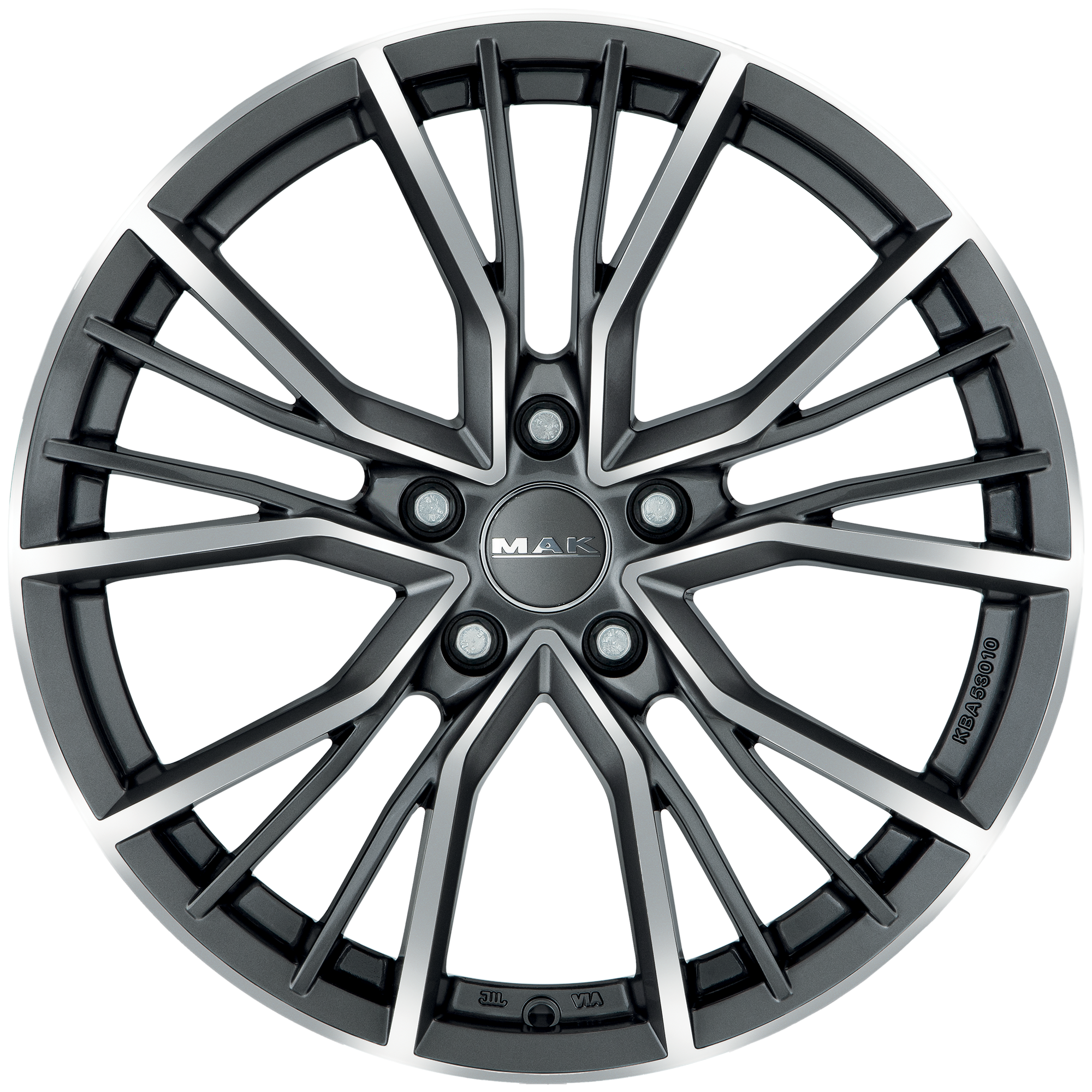 MAK Union Gun Metallic Mirror Front