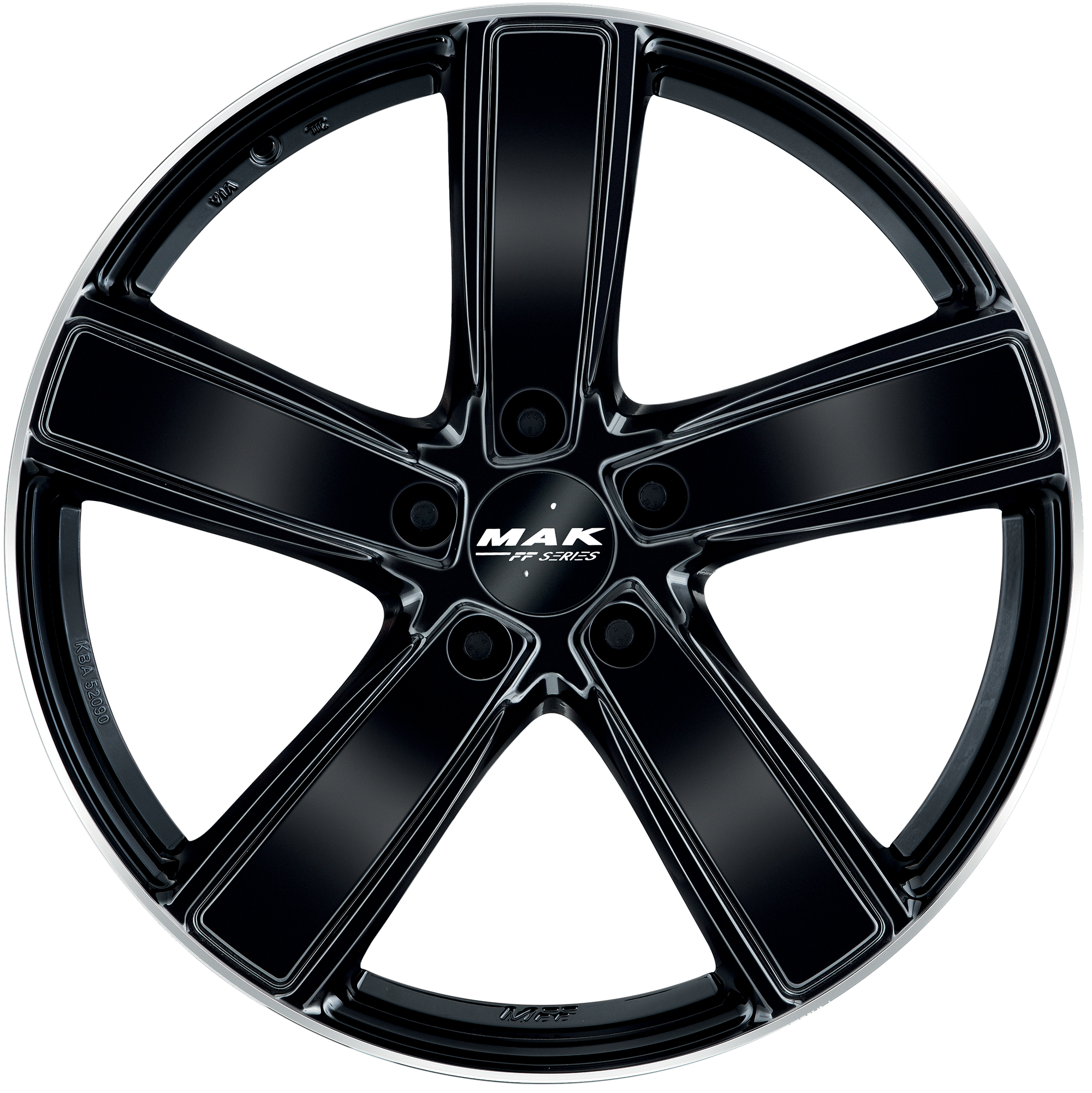 MAK Turismo FF D Gloss Black Mirror Ring Front