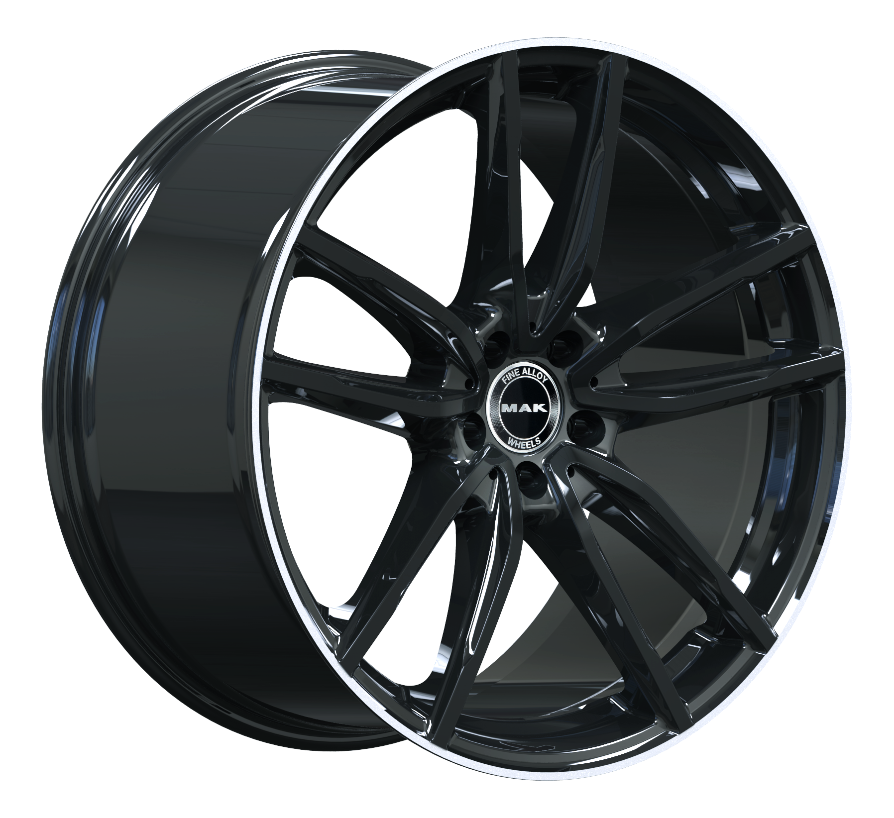 MAK Evo Gloss Black Mirror Ring 3 4