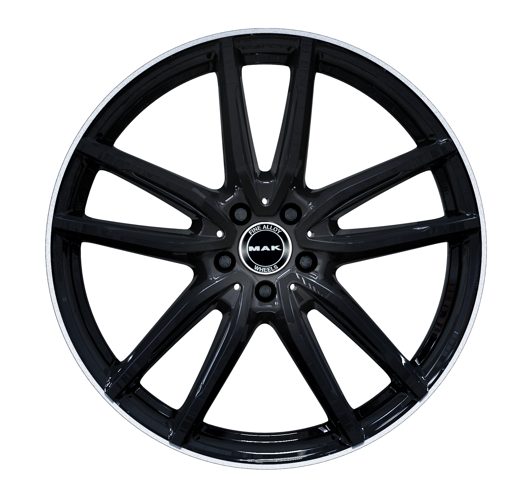 MAK Evo Gloss Black Mirror Ring Front