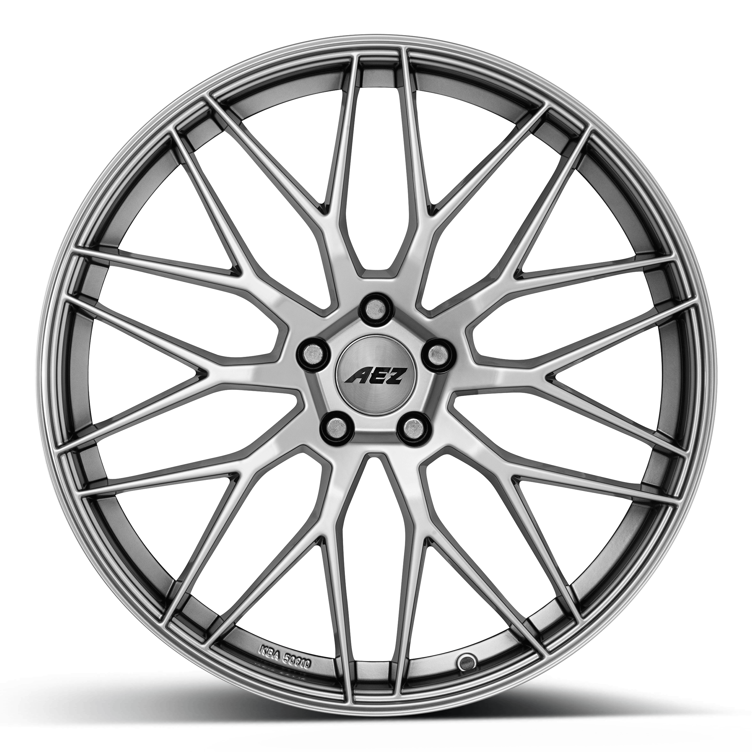 AEZ Crest front view cross-spoke alloy wheel