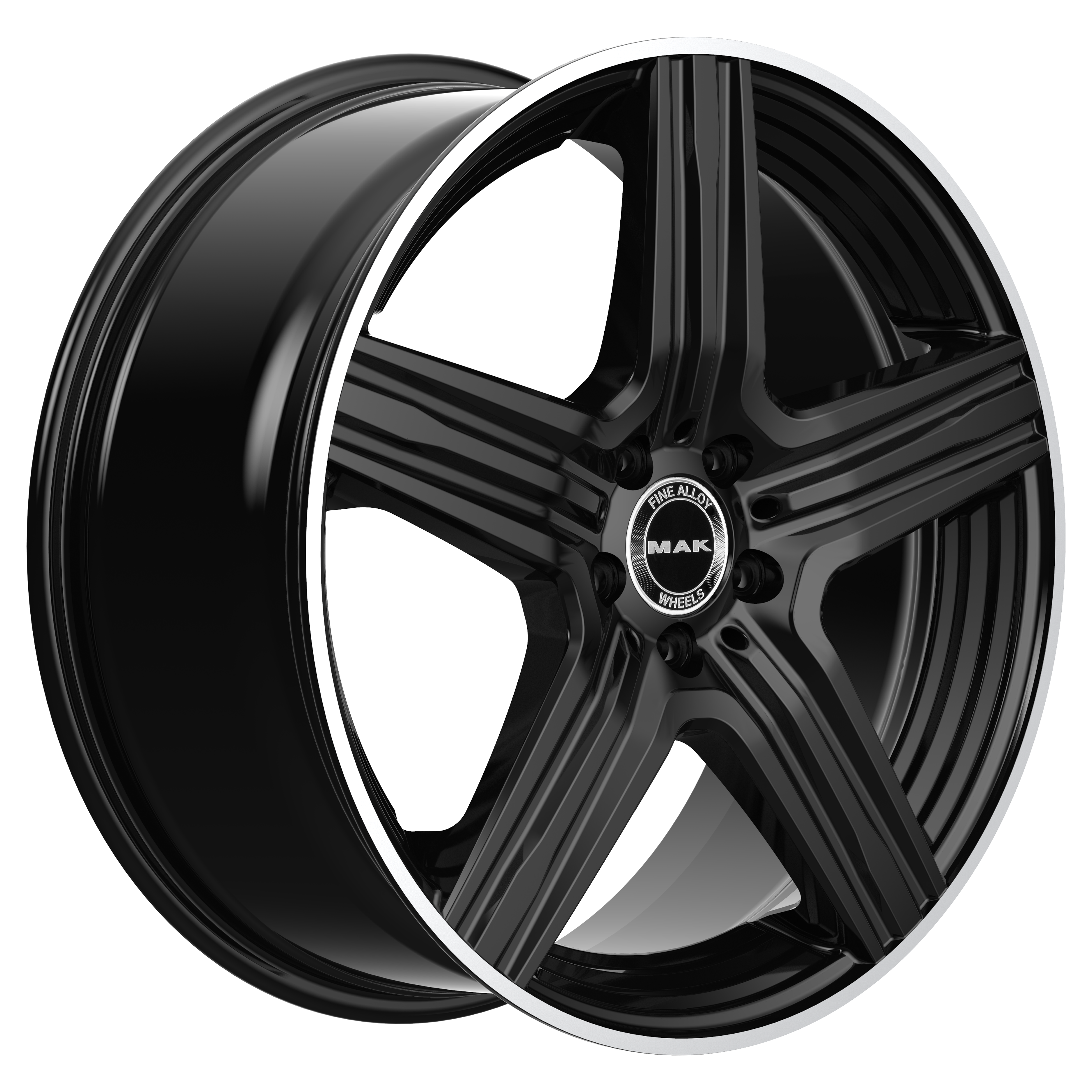 MAK Lewis Gloss Black Mirror Ring 3 4