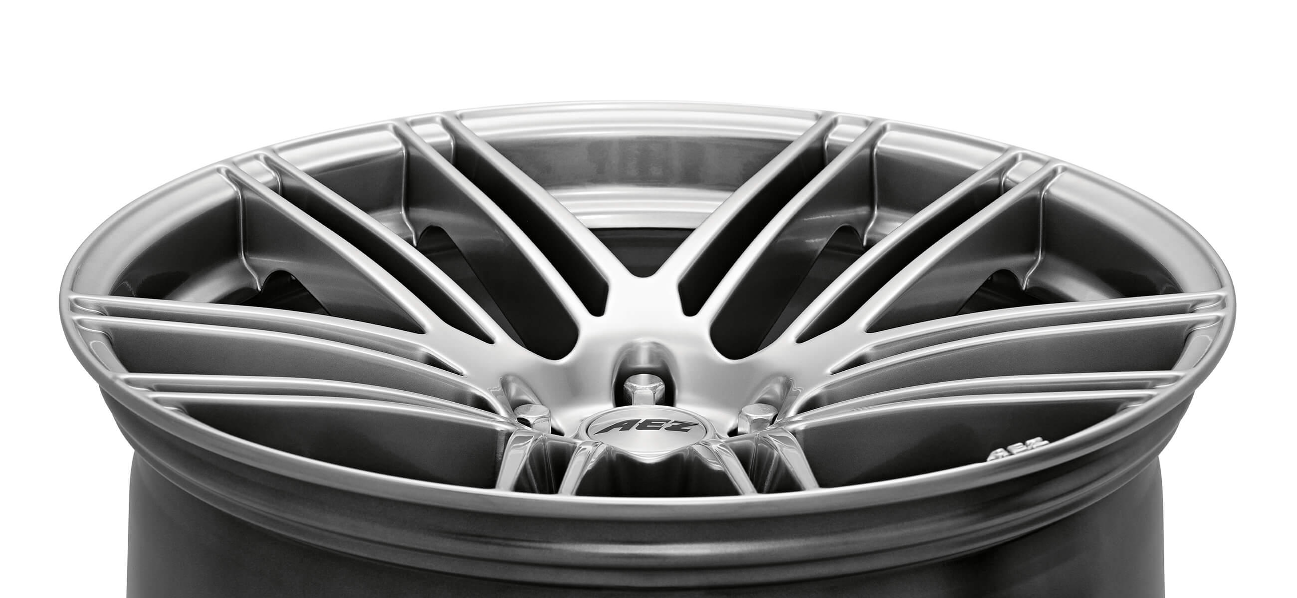 AEZ Cliff high gloss alloy wheel cross-spoke full above 