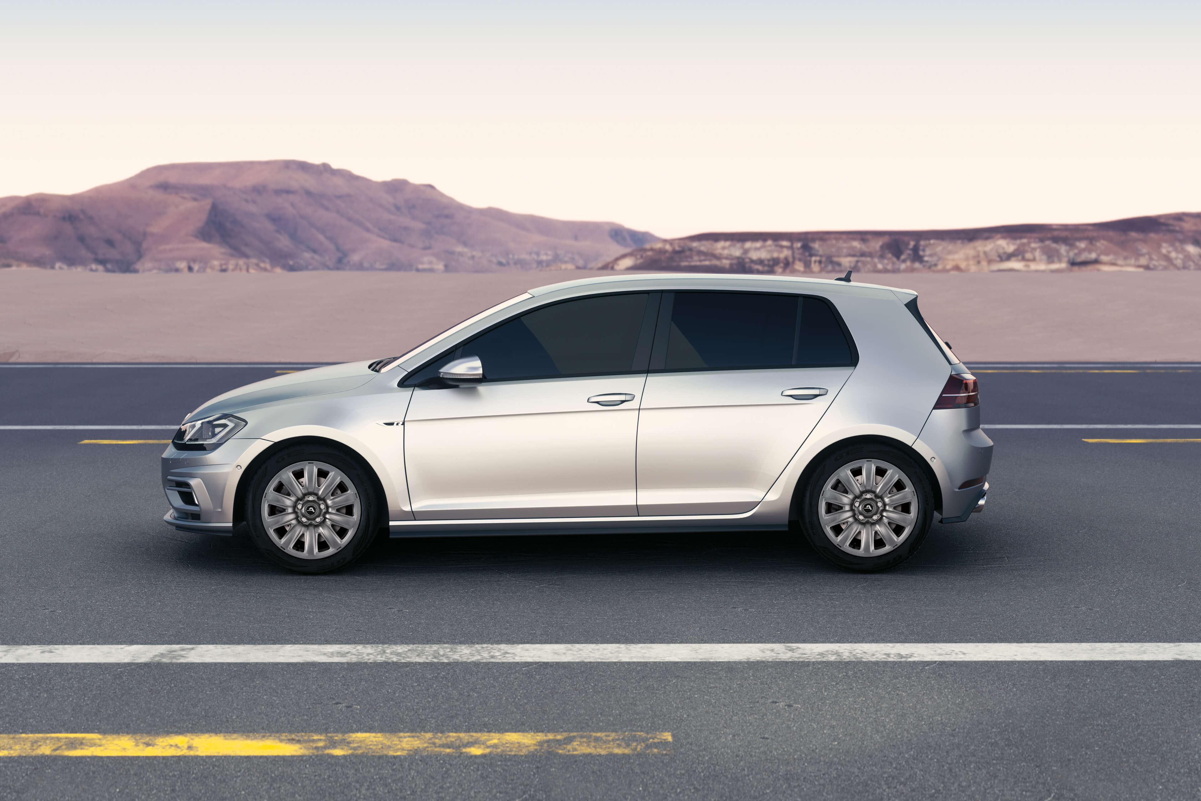 ALCAR hybrid wheel 06 grey VW Golf side