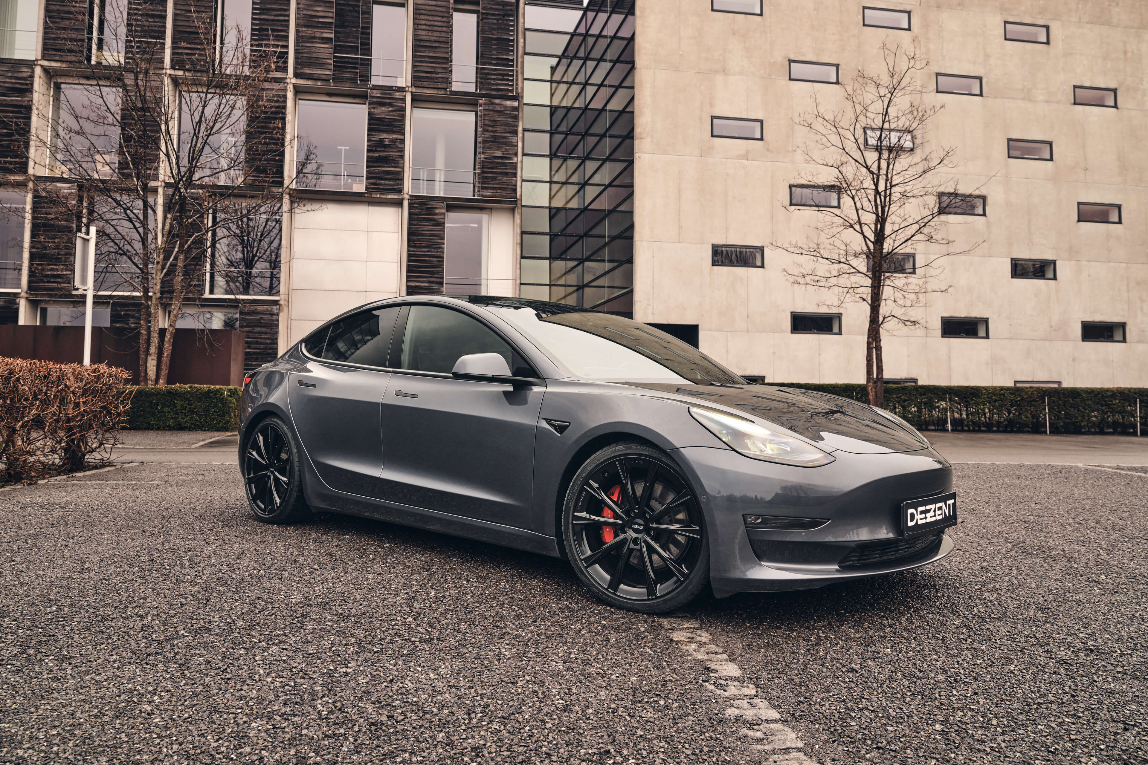 DEZENT AR black Tesla Model 3 Front