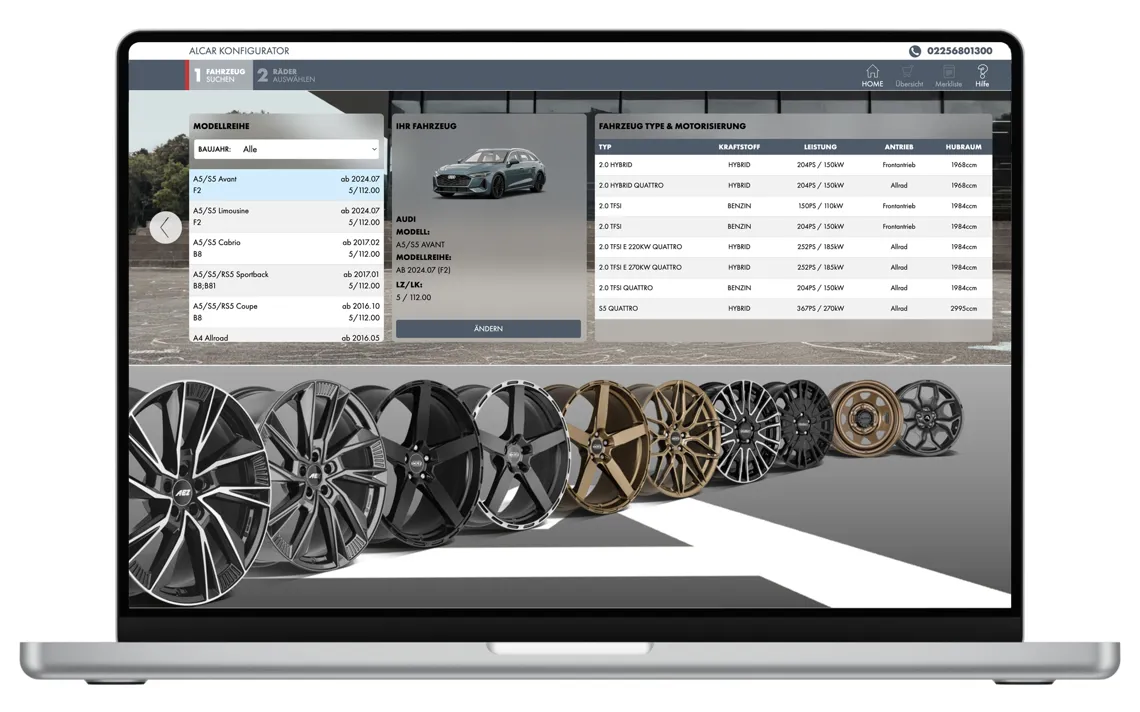 ALCAR KOMPLETTRÄDER-PORTAL