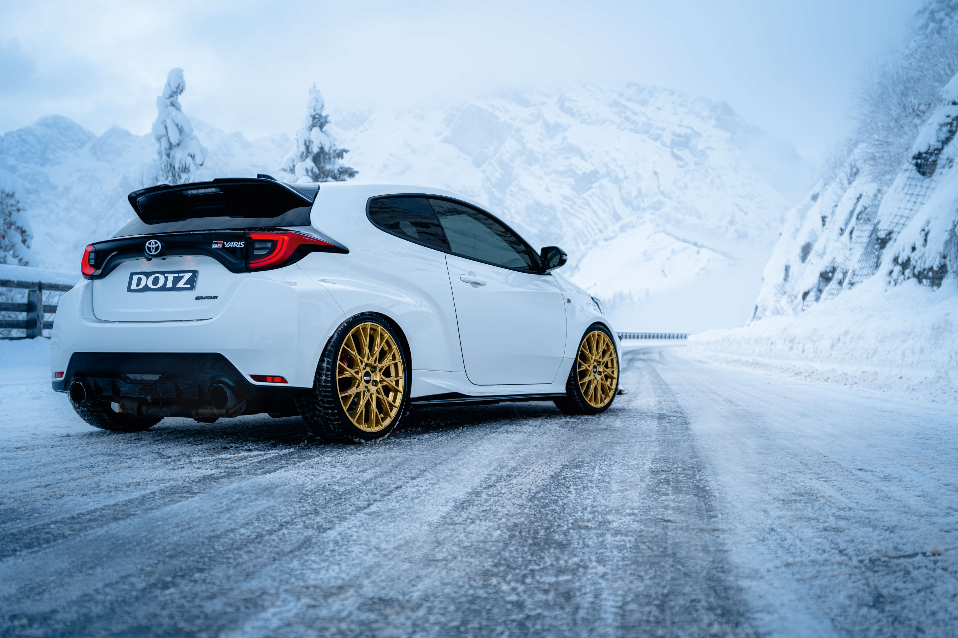 DOTZ Fuji gold Toyota Yaris GR rear