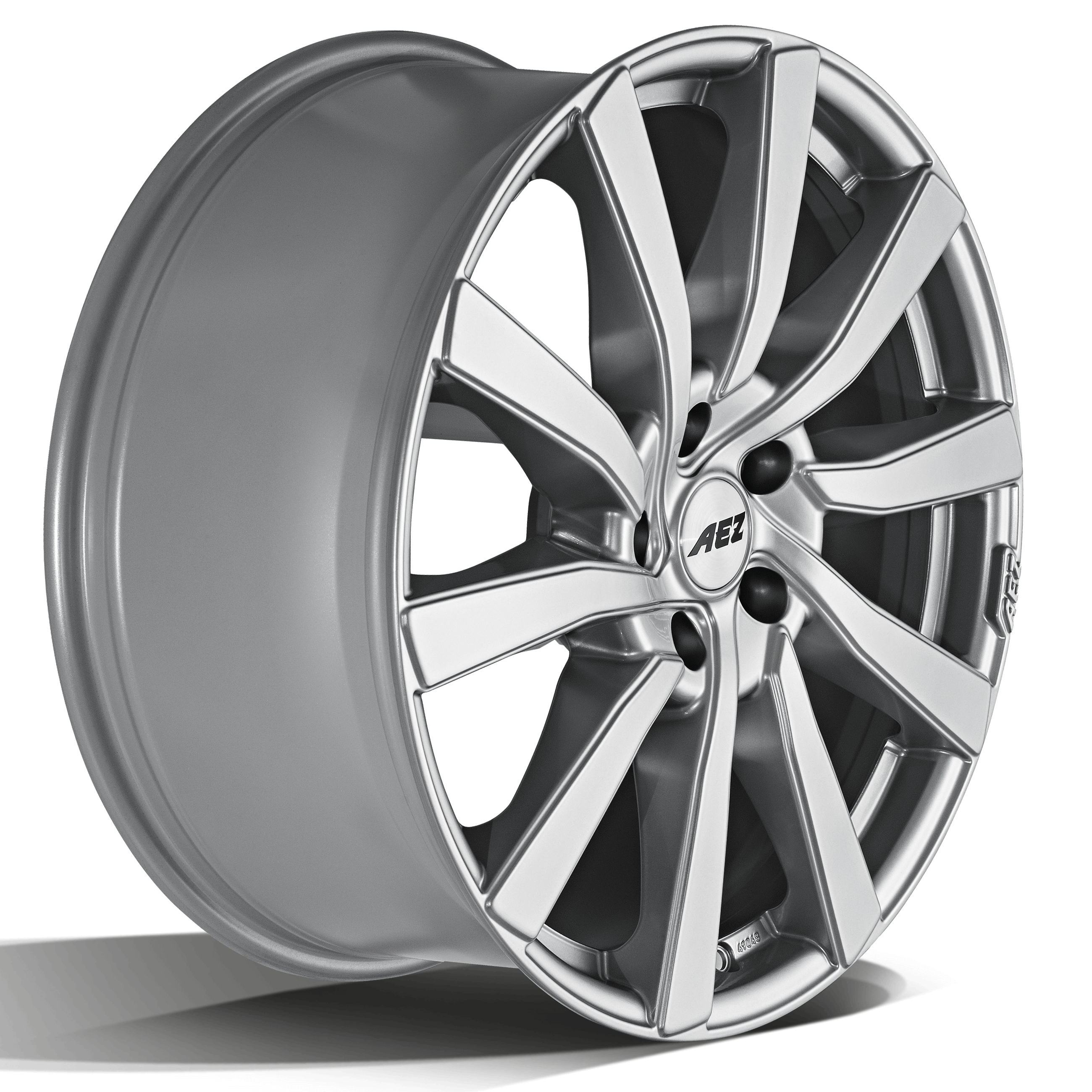 AEZ Reef silber alloy wheel extreme side view