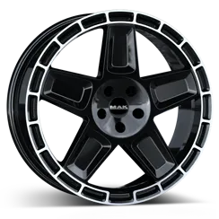Trek gloss black mirror ring