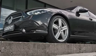 DEZENT KG silver Mercedes C-class front