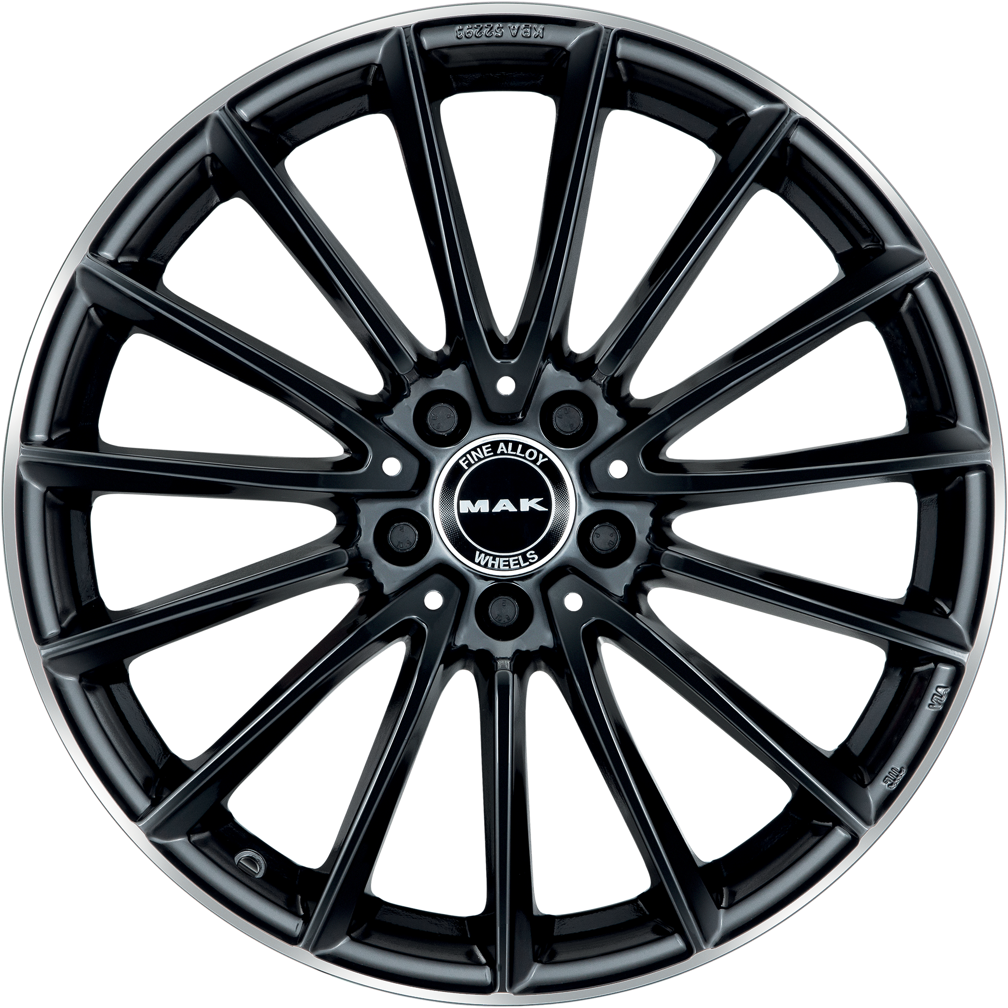 MAK Komet Gloss Black Mirror Ring Front