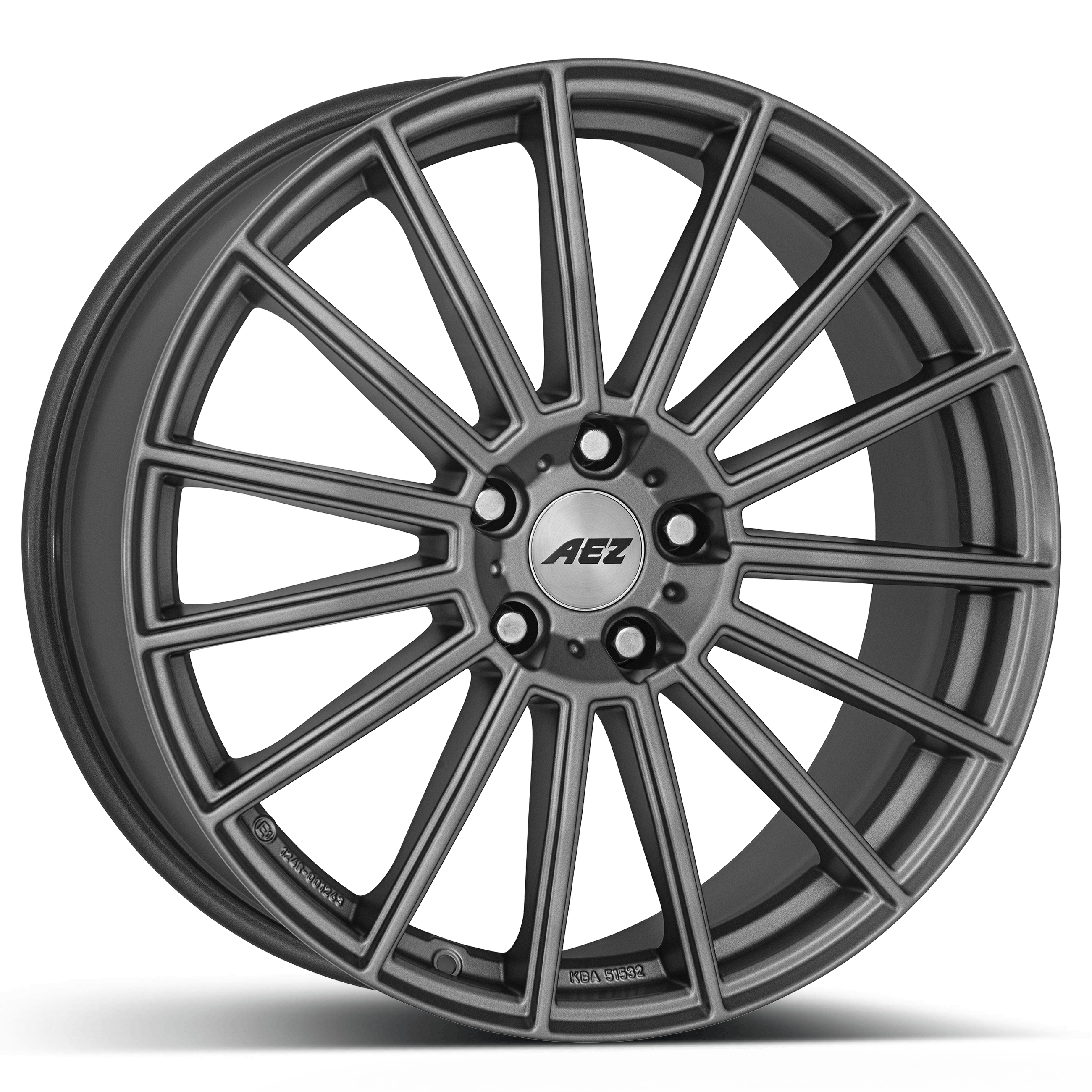 AEZ Steam graphite 15 spokes alloy wheel side