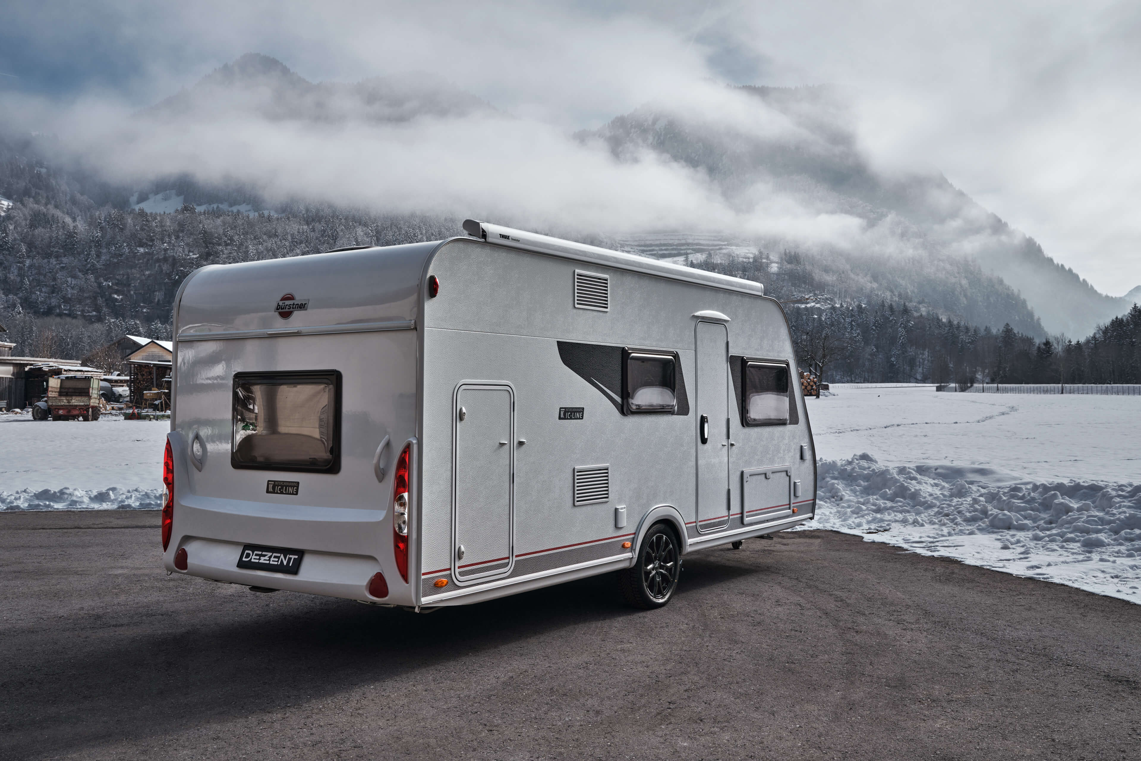 DEZENT TV-Trailer black Caravan Heck