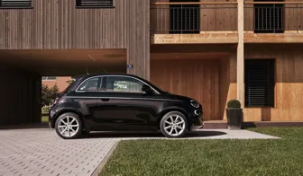 DEZENT TN silver Fiat 500e side