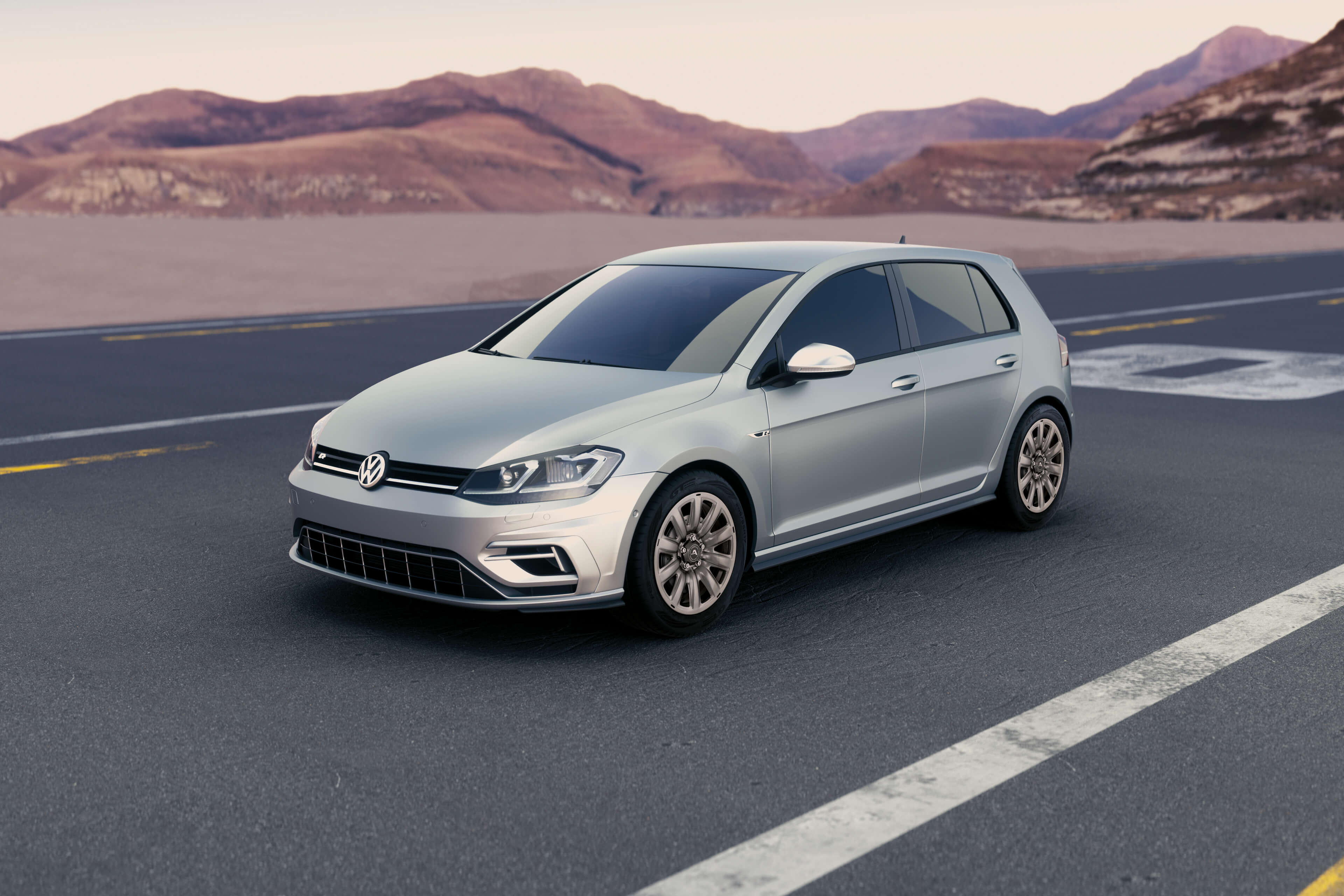 ALCAR hybrid wheel 06 grey VW Golf frontal