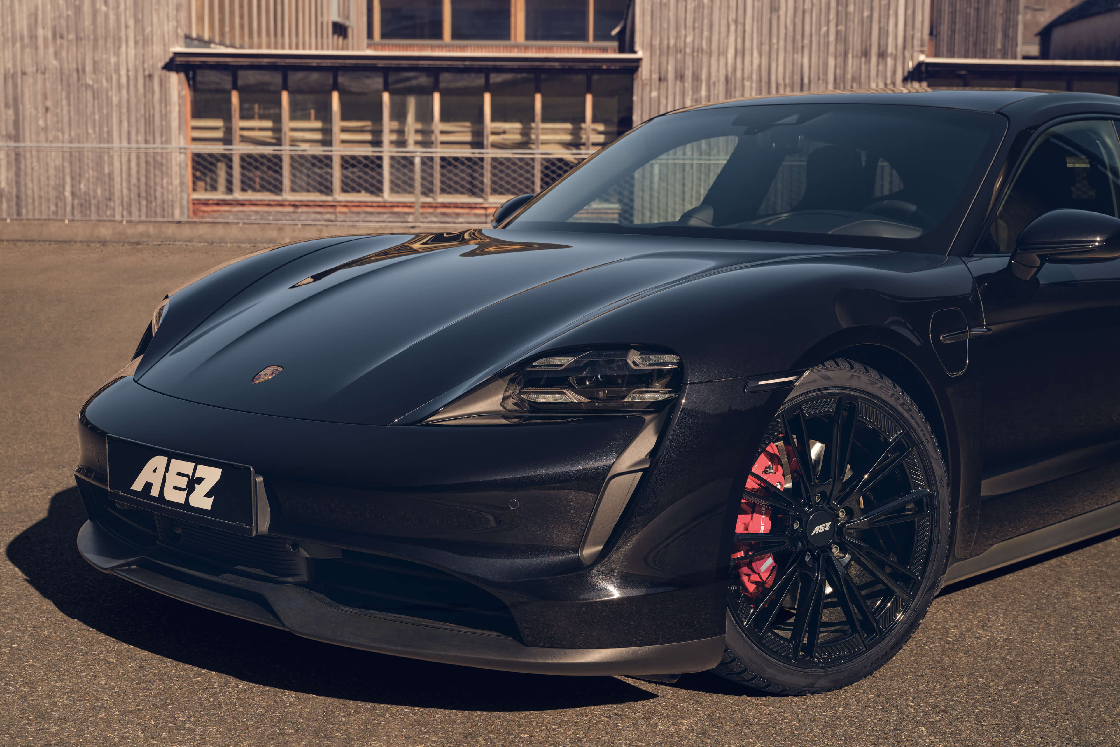 AEZ Alaska black Porsche Taycan 4S front winter