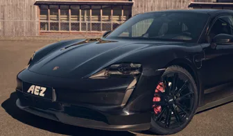 AEZ Alaska black Porsche Taycan 4S front winter
