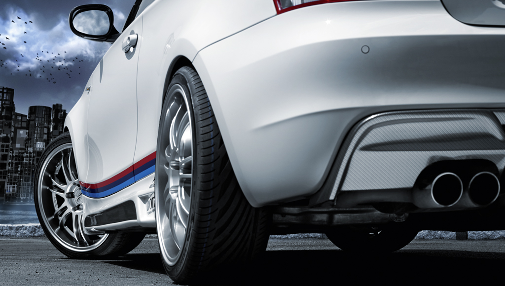 DOTZ Shift shine BMW 135i Coupe Rieger rear