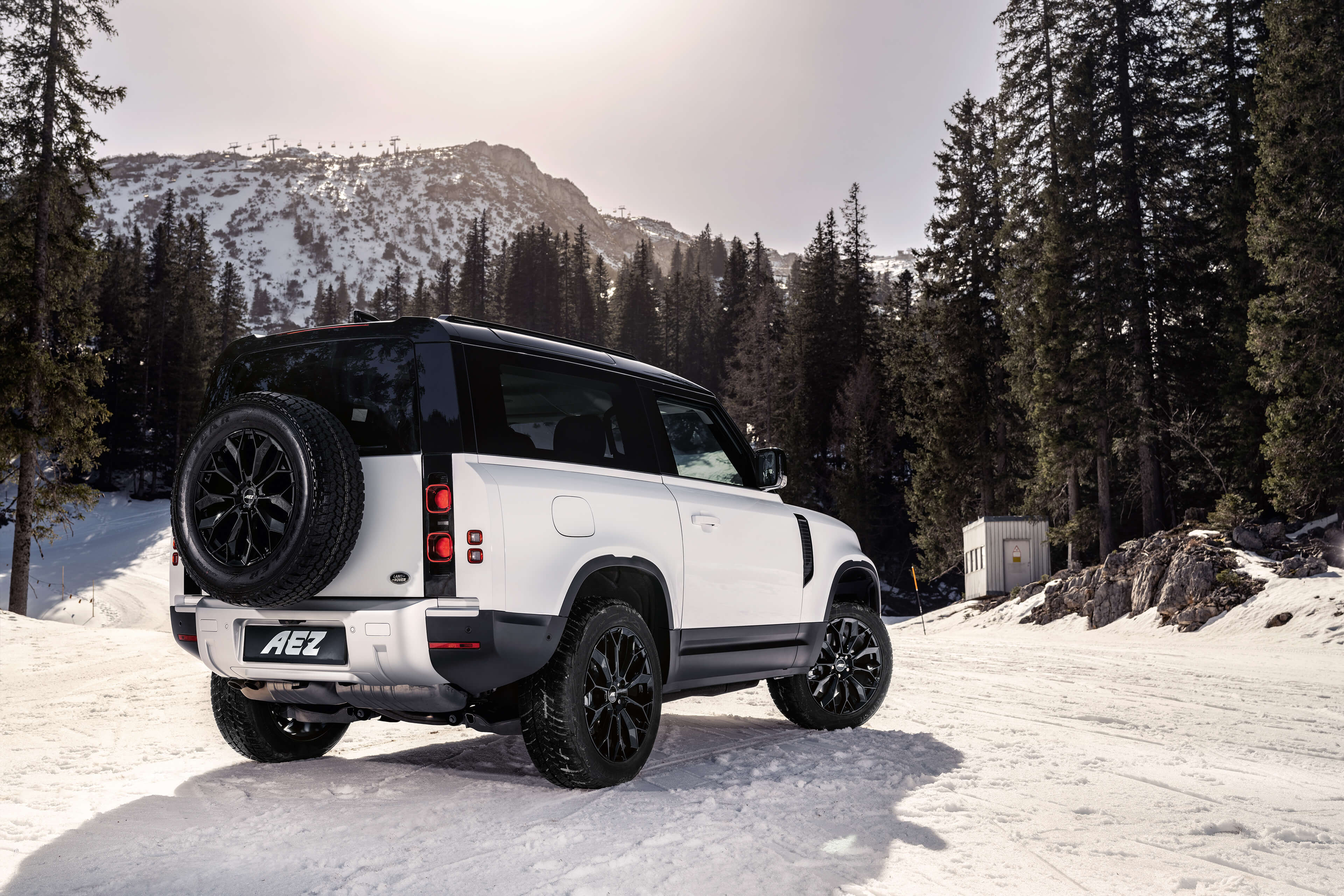 AEZ Leipzig black LandRover Defender rear