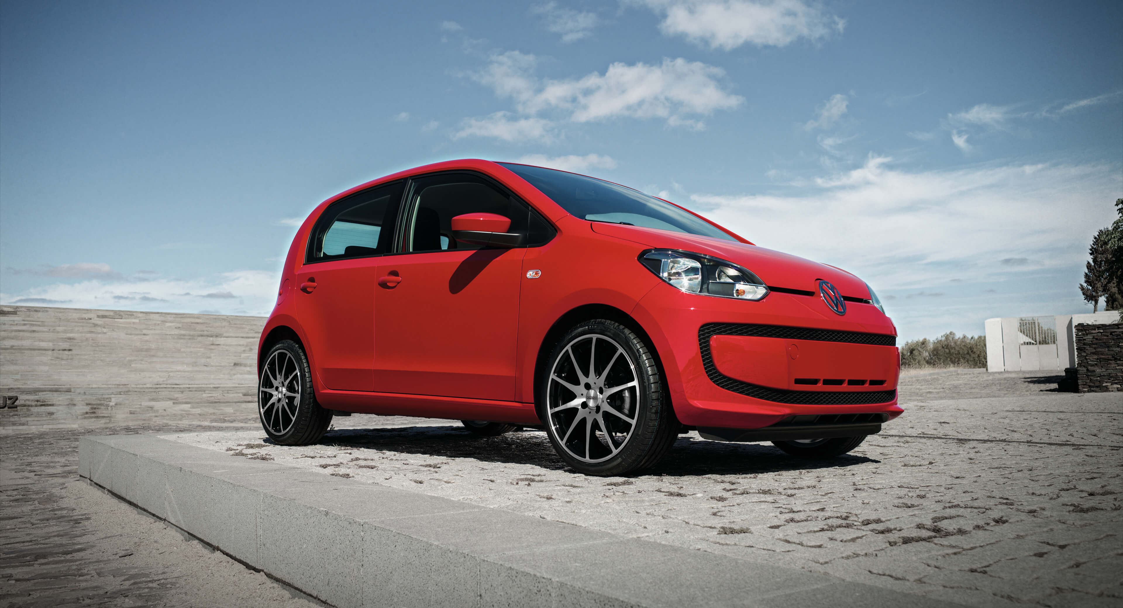 VW Up! DEZENT TI dark alloy wheel black polished front surface 