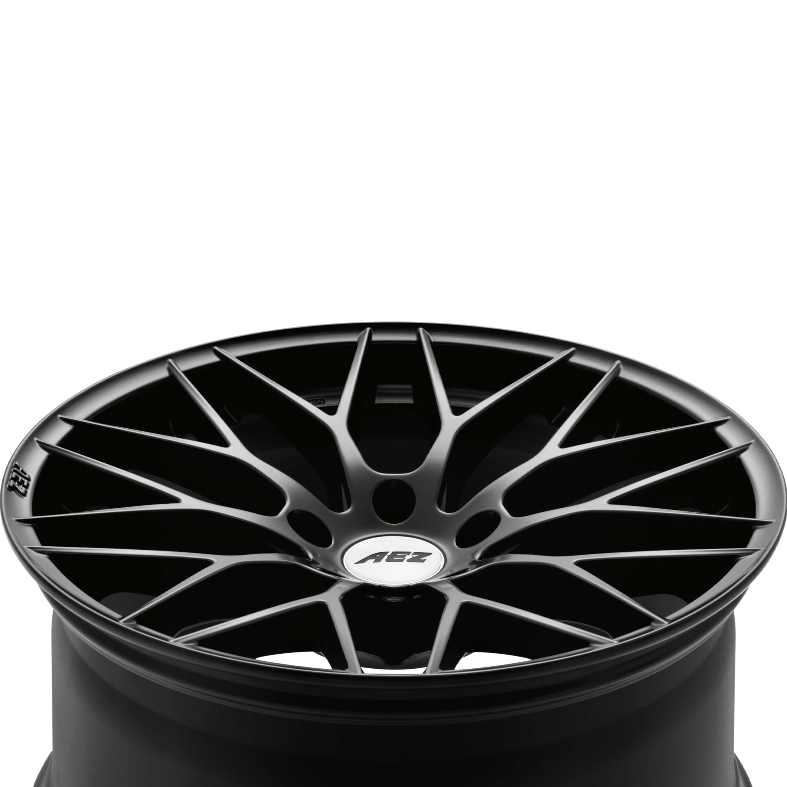 AEZ Antigua dark alloy rim cross-spoke-design detail above