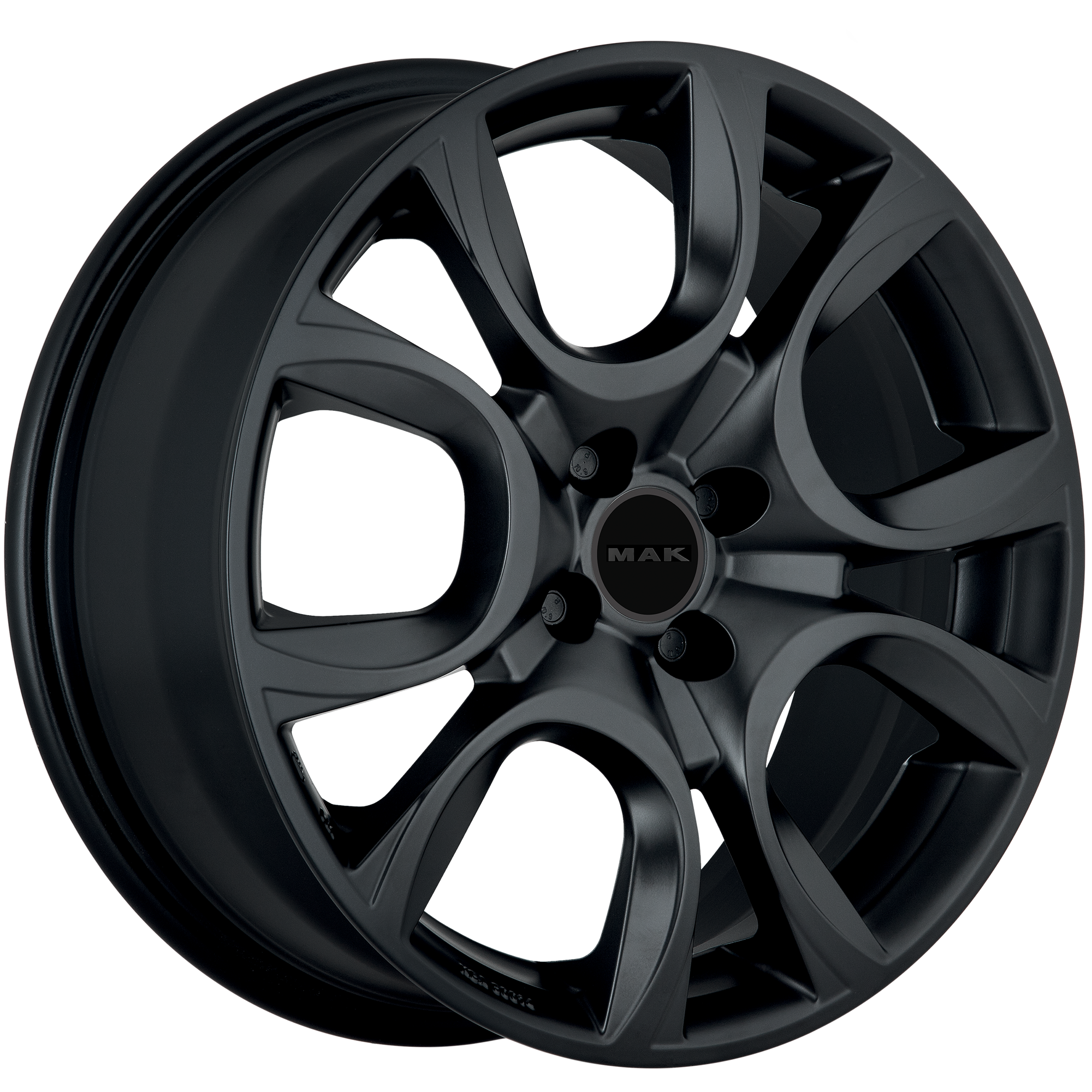 MAK Torino Matt Black 4 Holes 3 4