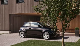 DEZENT TN silver Fiat 500e side