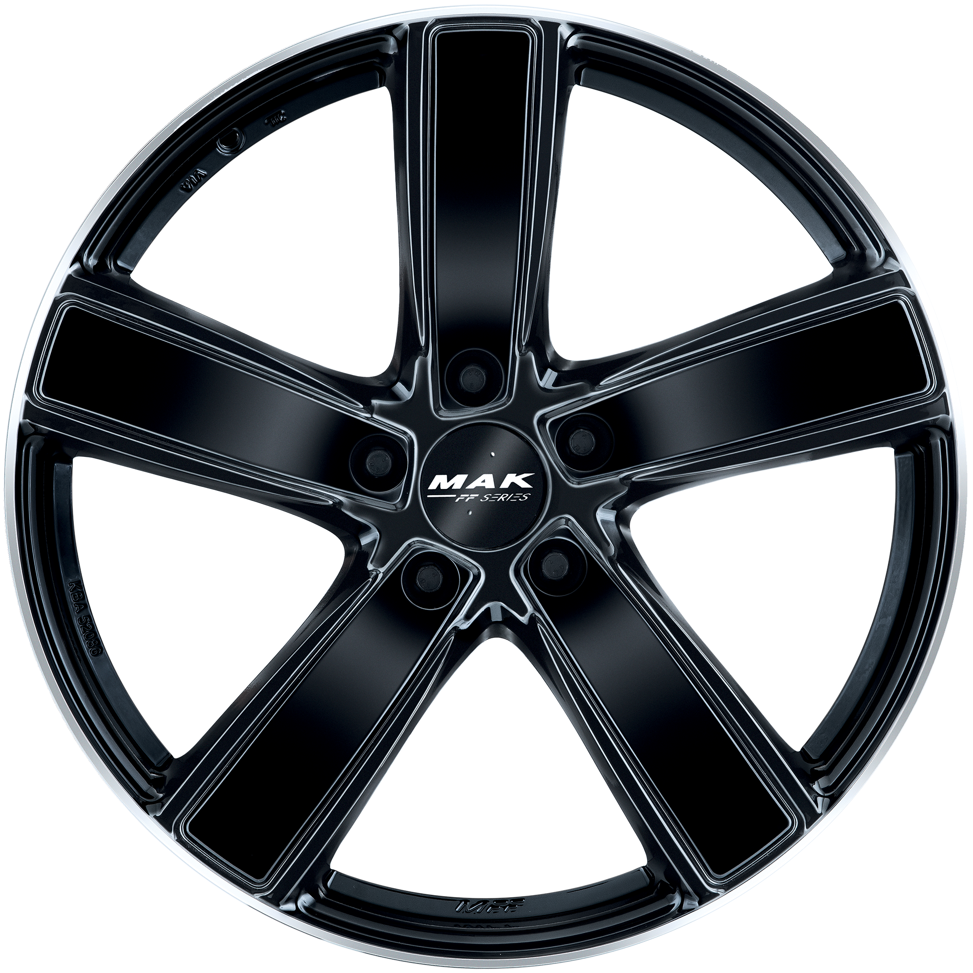 MAK Turismo FF Gloss Black Mirror Ring Front
