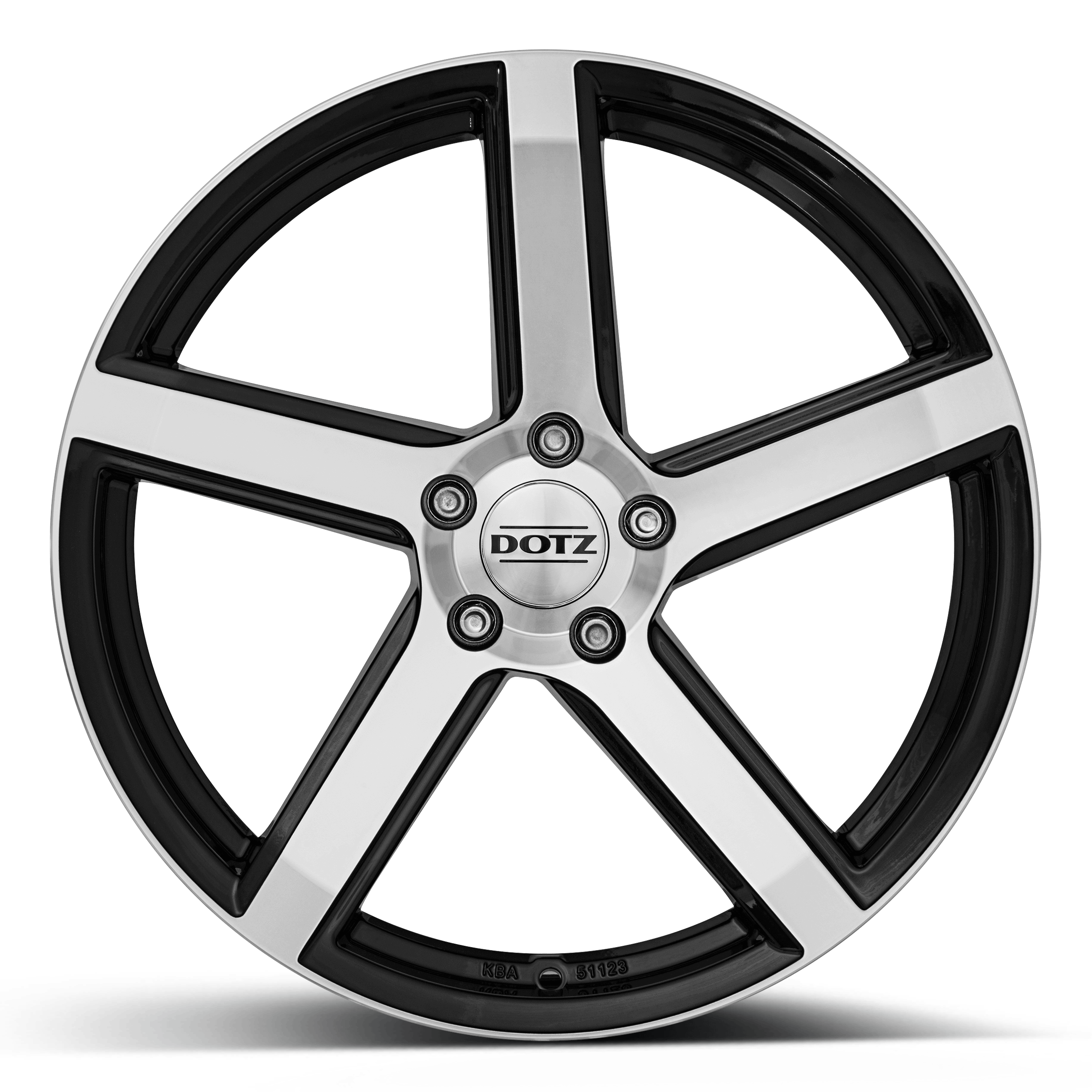 DOTZ CP5 dark alloy wheel black frontpolished front