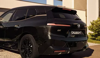 DEZENT TV black BMW IX rear