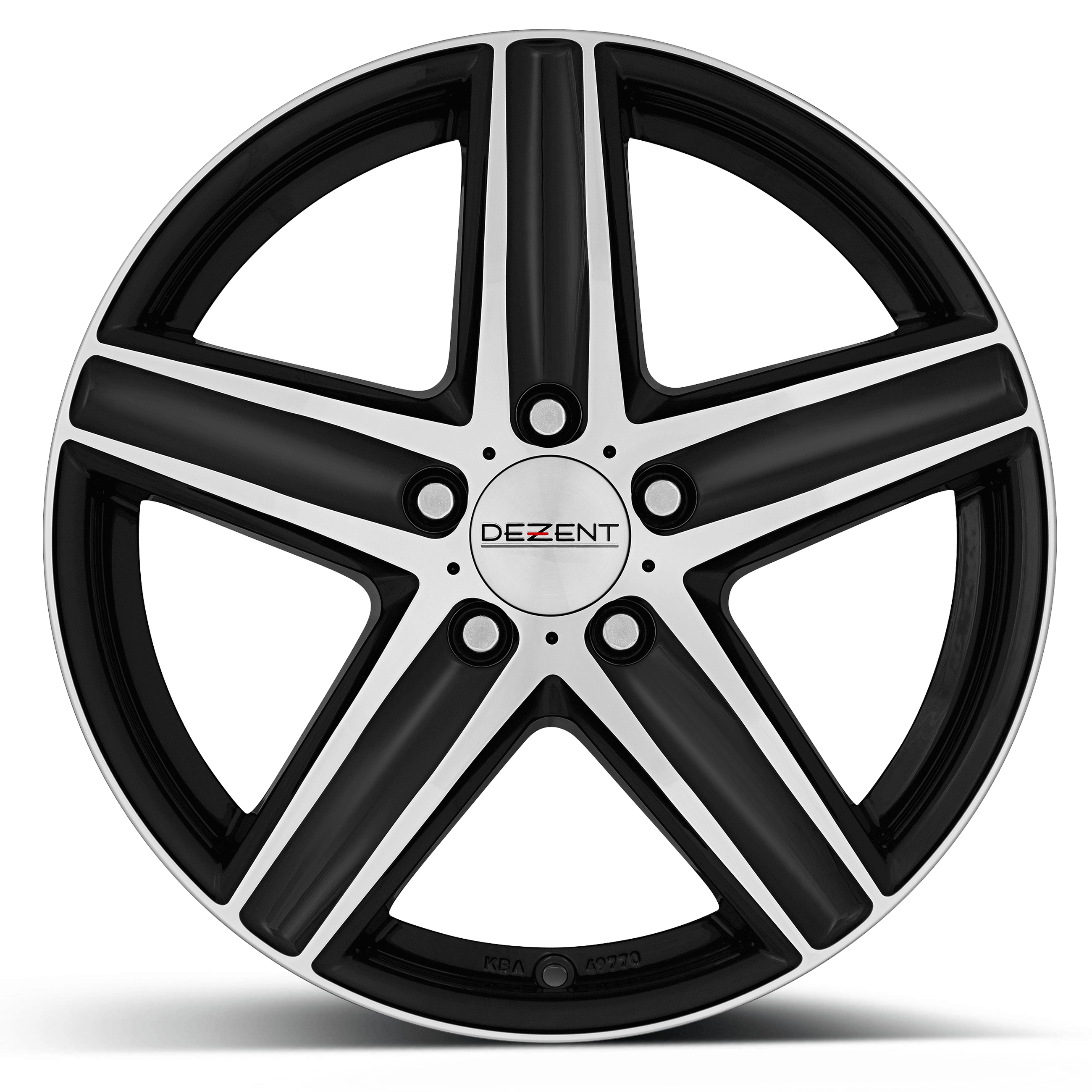 DEZENT TG dark alloy wheel frontal black body polished front